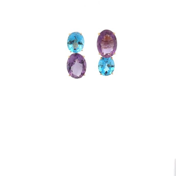 Amethyst & Topaz Earrings